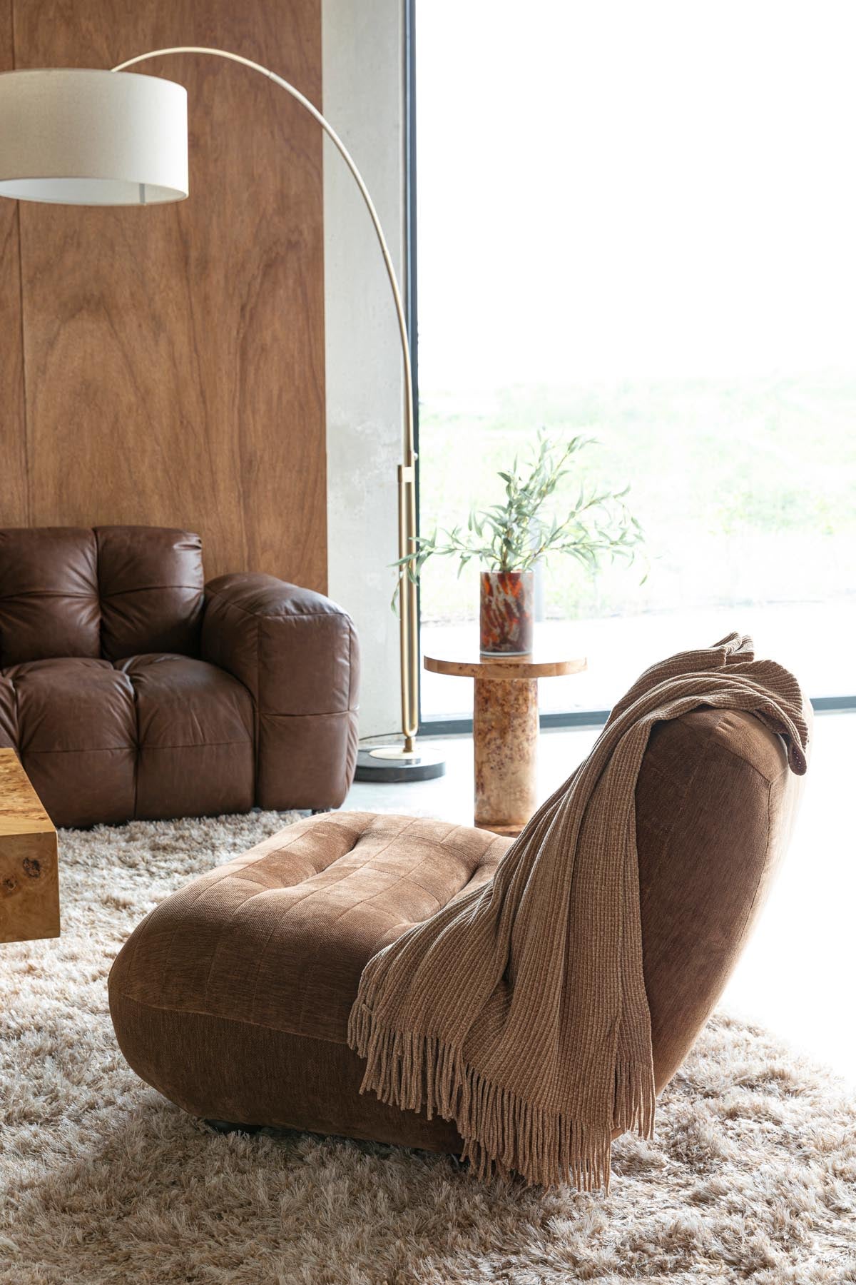 Loungesessel Wyatt in Beige präsentiert im Onlineshop von KAQTU Design AG. Sessel ist von Dutchbone