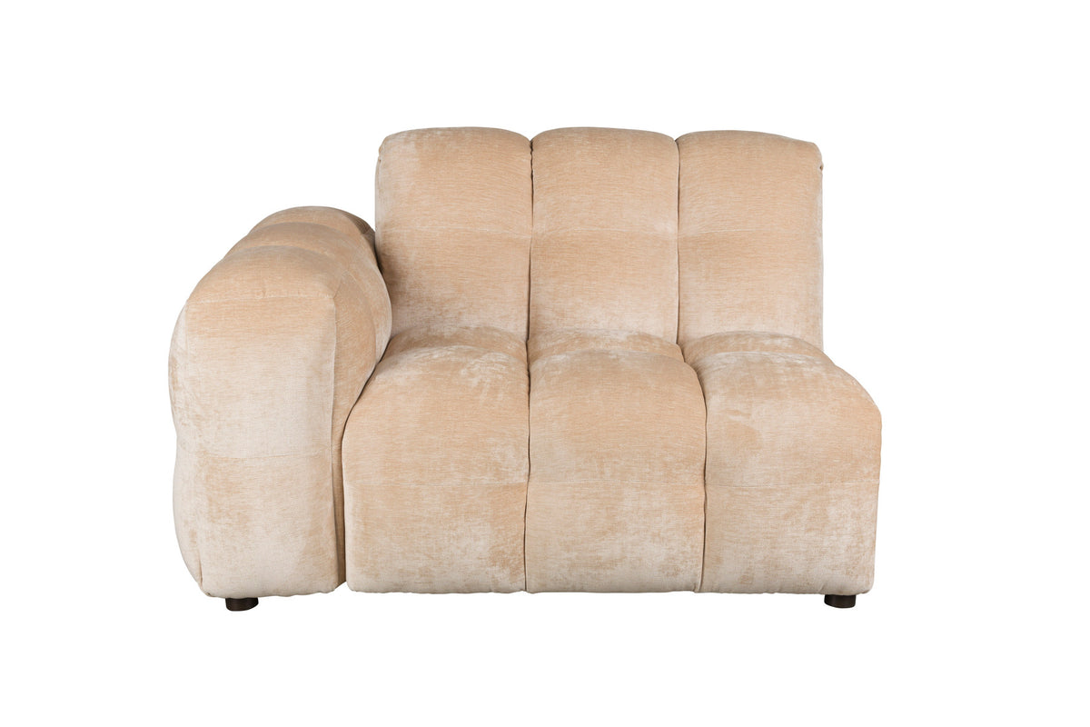 Sofa Element Hackman mit Arm links in Beige präsentiert im Onlineshop von KAQTU Design AG. Modulares Sofa ist von Dutchbone