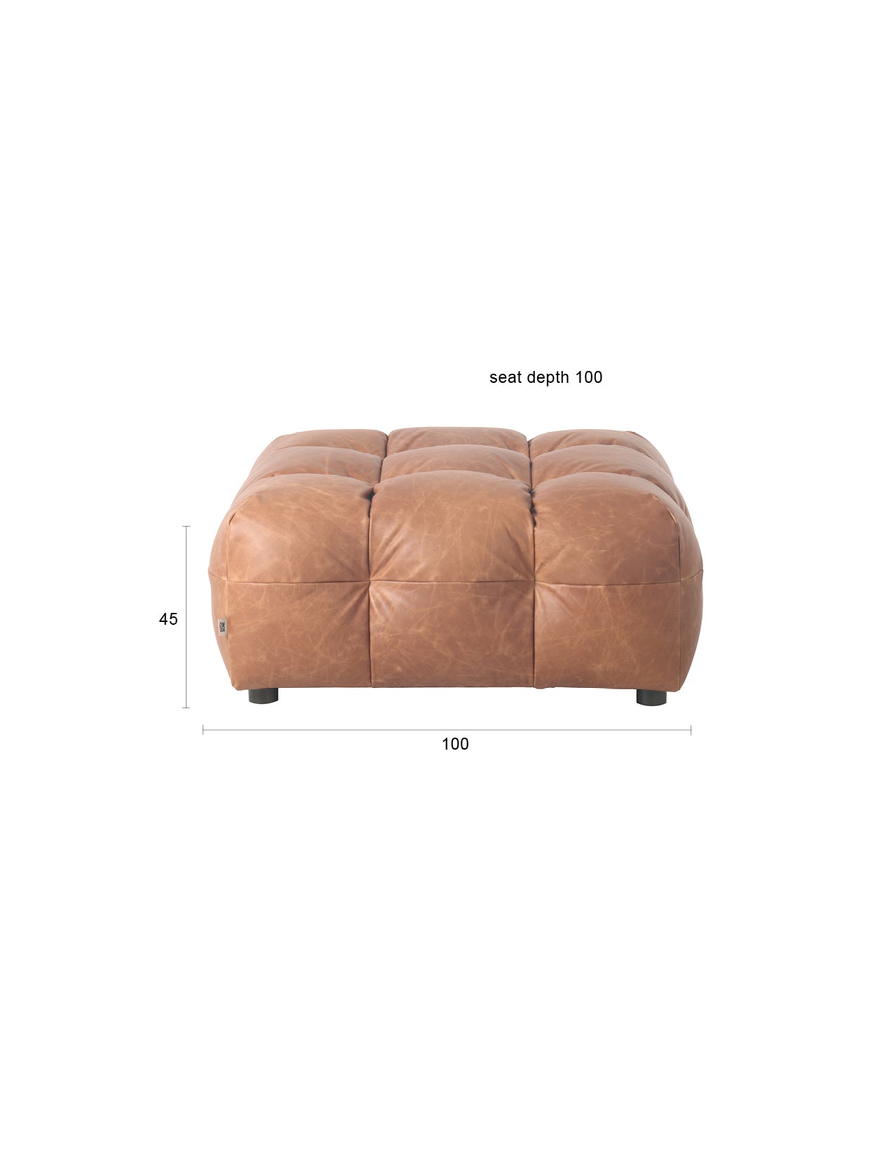 Hocker Hackman in Braun präsentiert im Onlineshop von KAQTU Design AG. Pouf ist von Dutchbone
