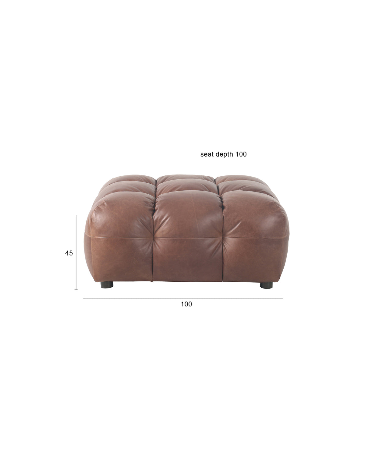 Hocker Hackman in Chocolate präsentiert im Onlineshop von KAQTU Design AG. Pouf ist von Dutchbone