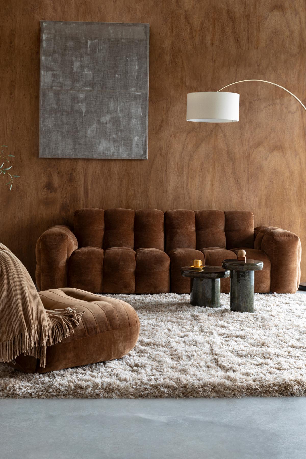 Sofa Hackman 3-Sitzer in Cognac präsentiert im Onlineshop von KAQTU Design AG. 3er Sofa ist von Dutchbone