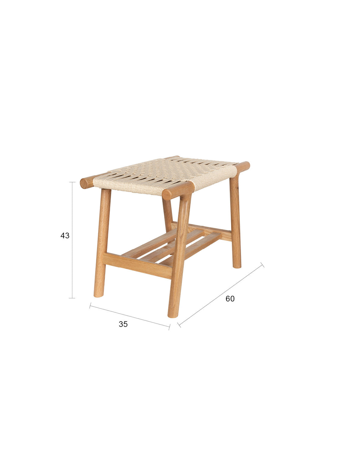 Hocker Kintaro in Natural präsentiert im Onlineshop von KAQTU Design AG. Hocker ist von Dutchbone