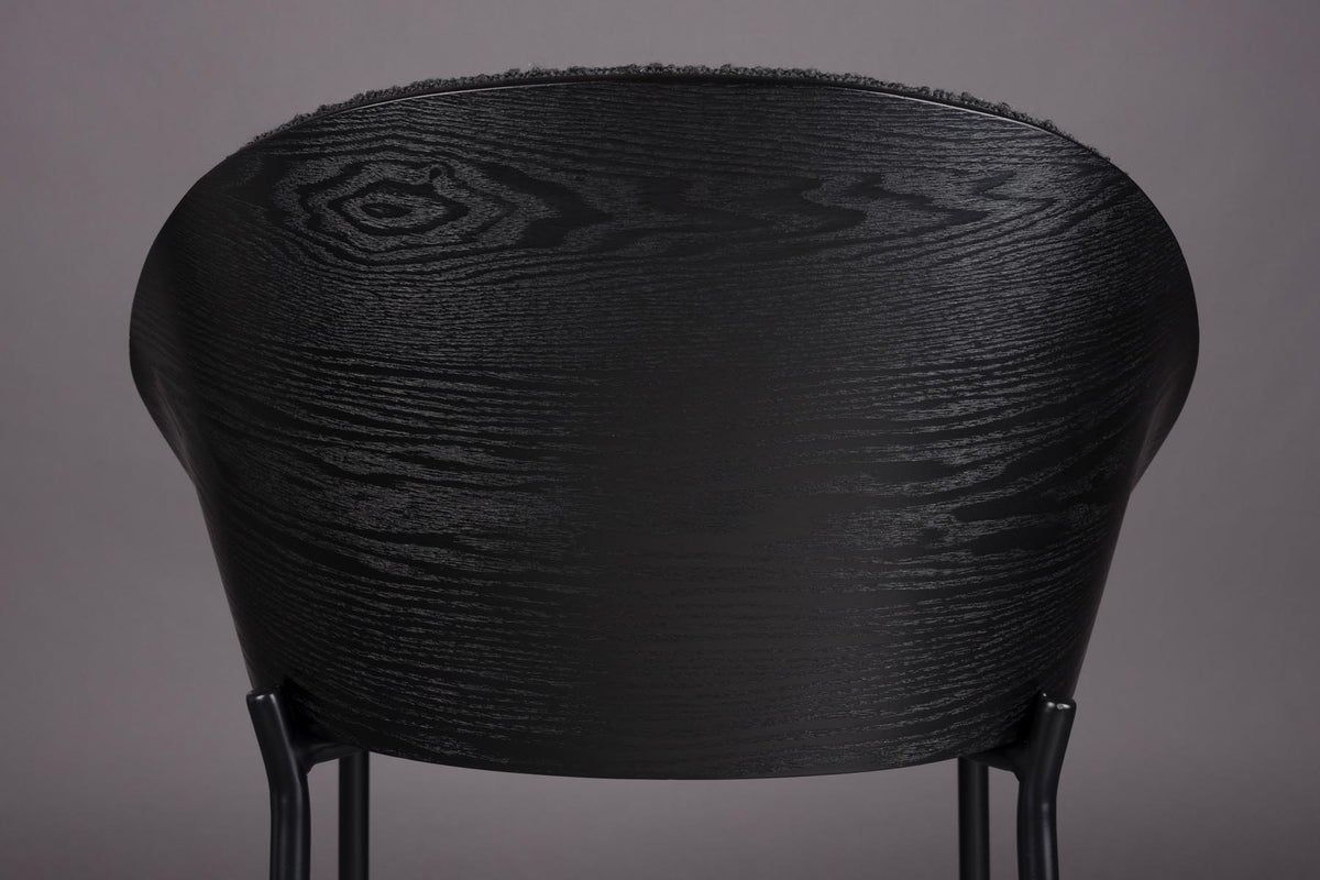 Barstuhl Rodin Bouclé Black in Schwarz präsentiert im Onlineshop von KAQTU Design AG. Barstuhl ist von Dutchbone