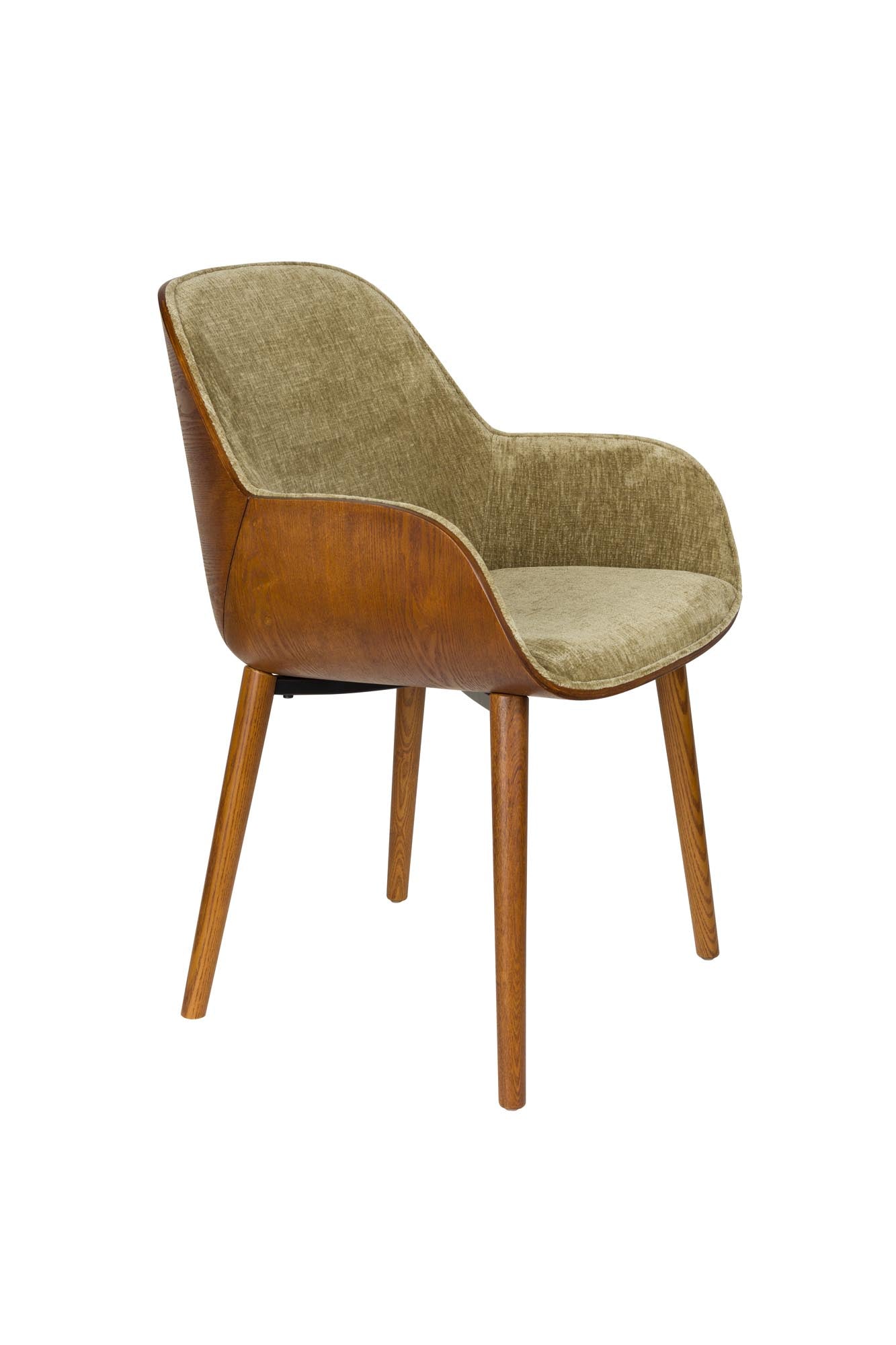 Armlehnstuhl Taylor in Grün präsentiert im Onlineshop von KAQTU Design AG. Stuhl ist von Dutchbone