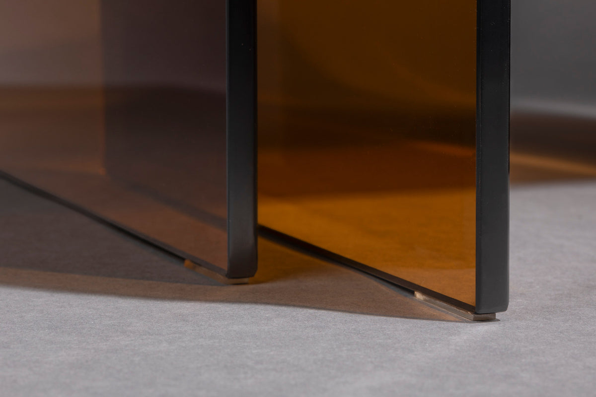 Beistelltisch Vetro Set of 2 in Brown präsentiert im Onlineshop von KAQTU Design AG. Beistelltisch ist von Dutchbone
