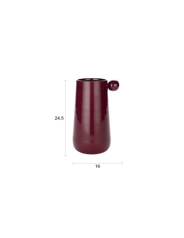 Vase Dot in Red präsentiert im Onlineshop von KAQTU Design AG. Vase ist von Dutchbone