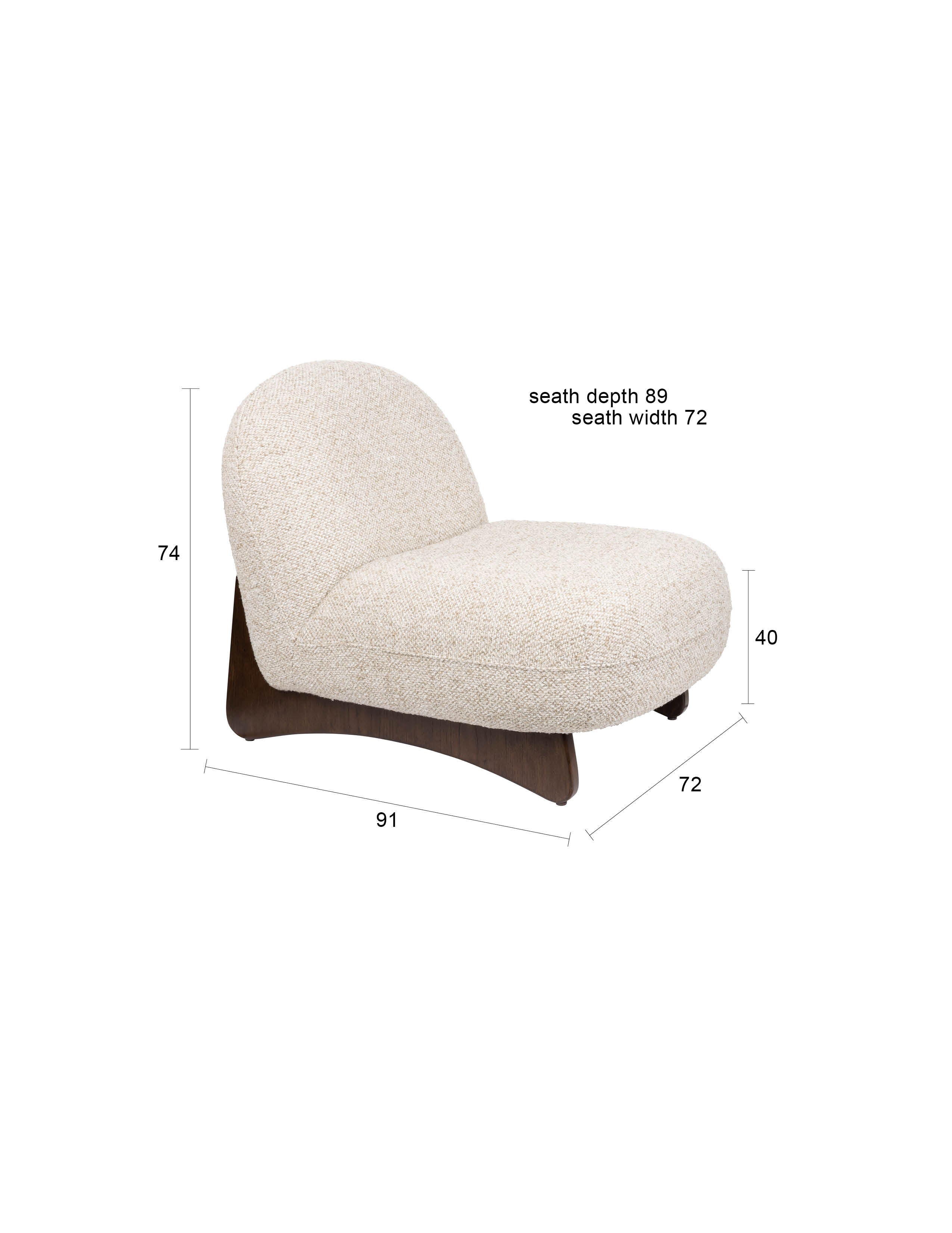 Sessel Loom in Beige präsentiert im Onlineshop von KAQTU Design AG. Sessel ist von Dutchbone