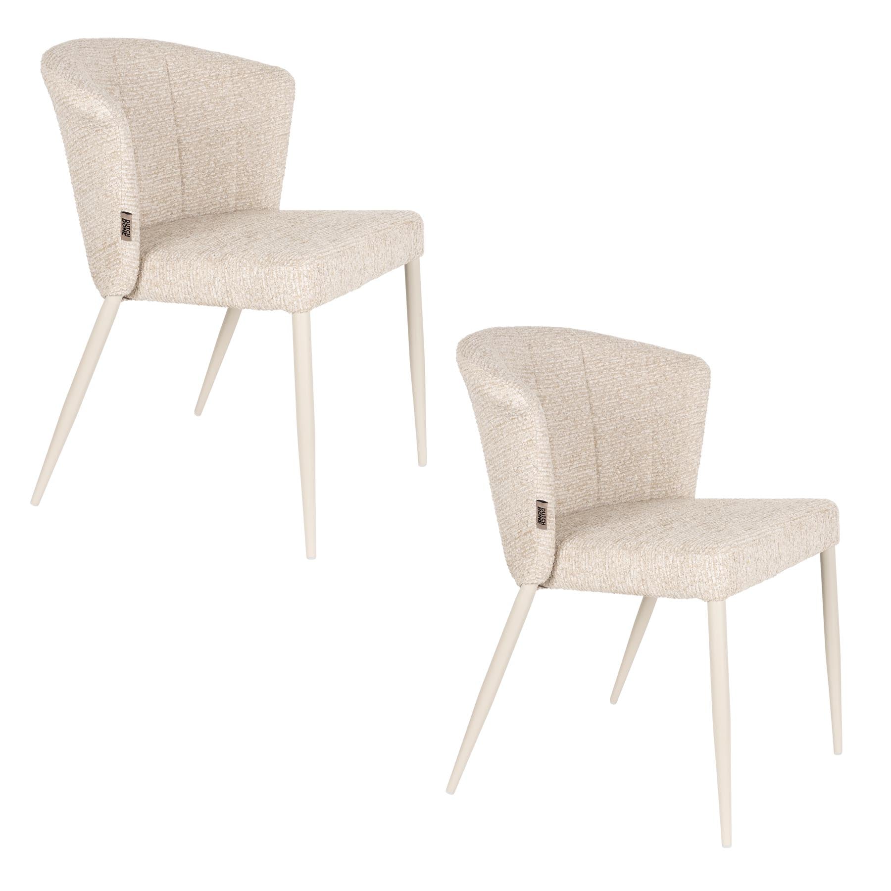 Stuhl Georgia in Beige präsentiert im Onlineshop von KAQTU Design AG. Stuhl ist von Dutchbone