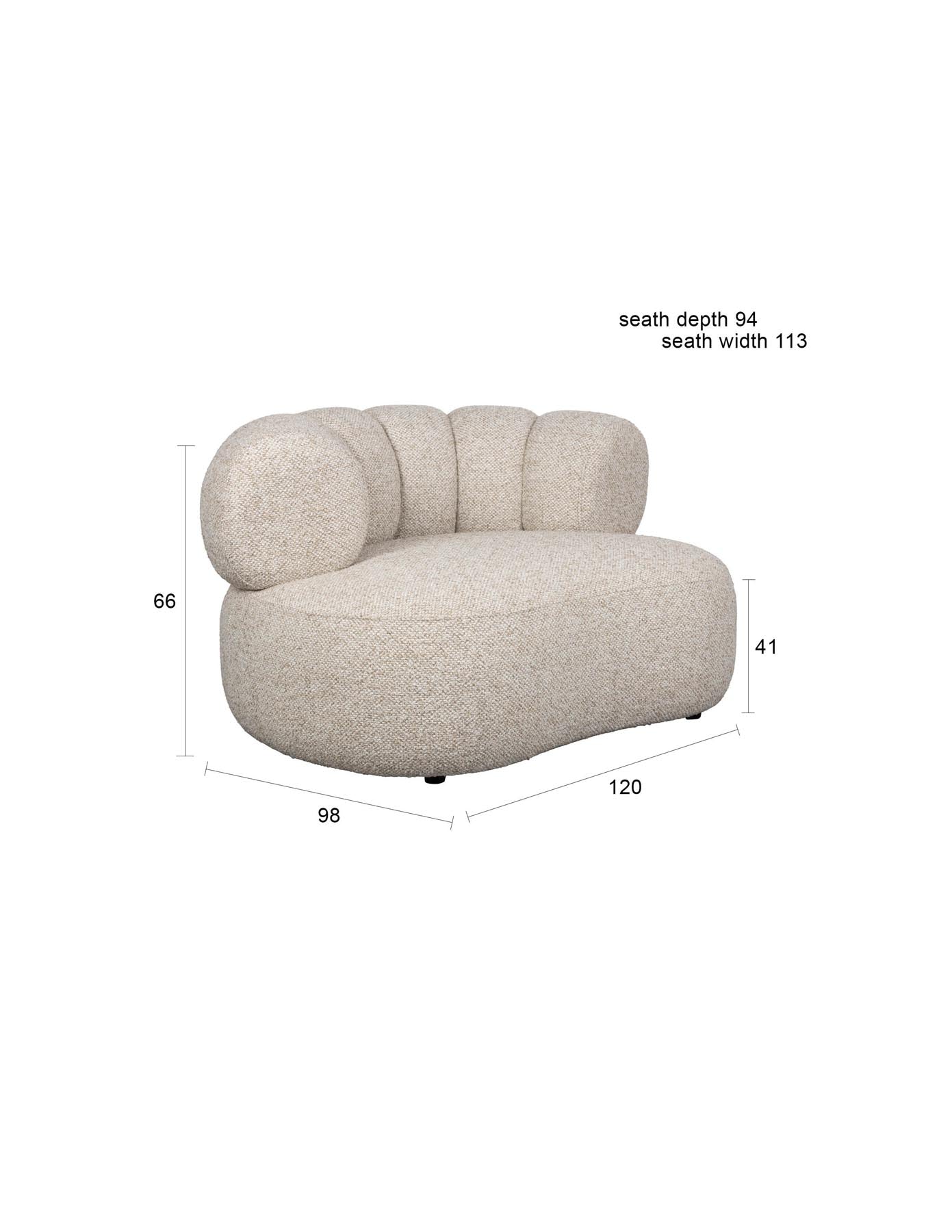 Sessel Duvane in Braun präsentiert im Onlineshop von KAQTU Design AG. Sessel ist von Dutchbone