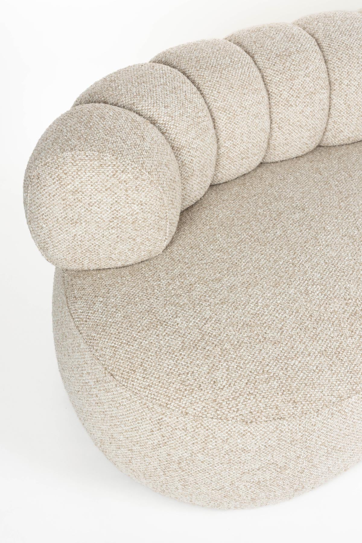 Sofa Duvane 7-Sitzer in Beige präsentiert im Onlineshop von KAQTU Design AG. Ecksofa ist von Dutchbone