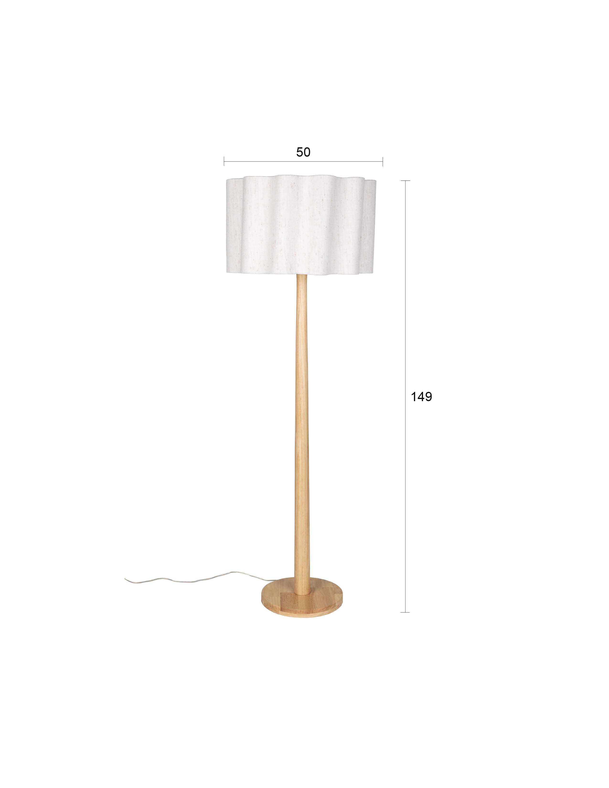 Stehlampe Scallop in Natürlich präsentiert im Onlineshop von KAQTU Design AG. Stehleuchte ist von Dutchbone