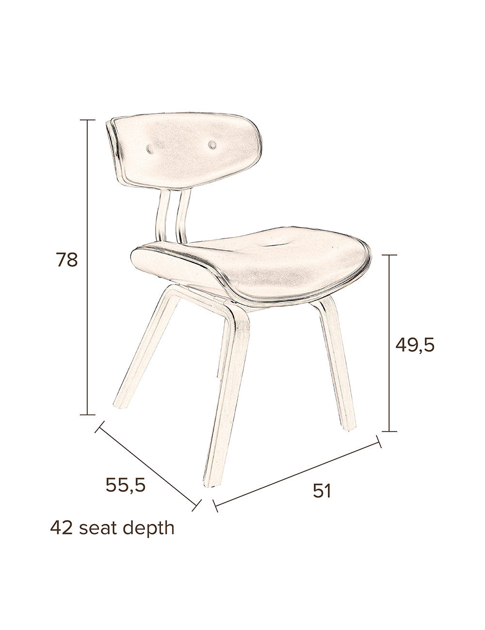 Stuhl Blackwood in Schwarz/Walnuss präsentiert im Onlineshop von KAQTU Design AG. Stuhl ist von Dutchbone