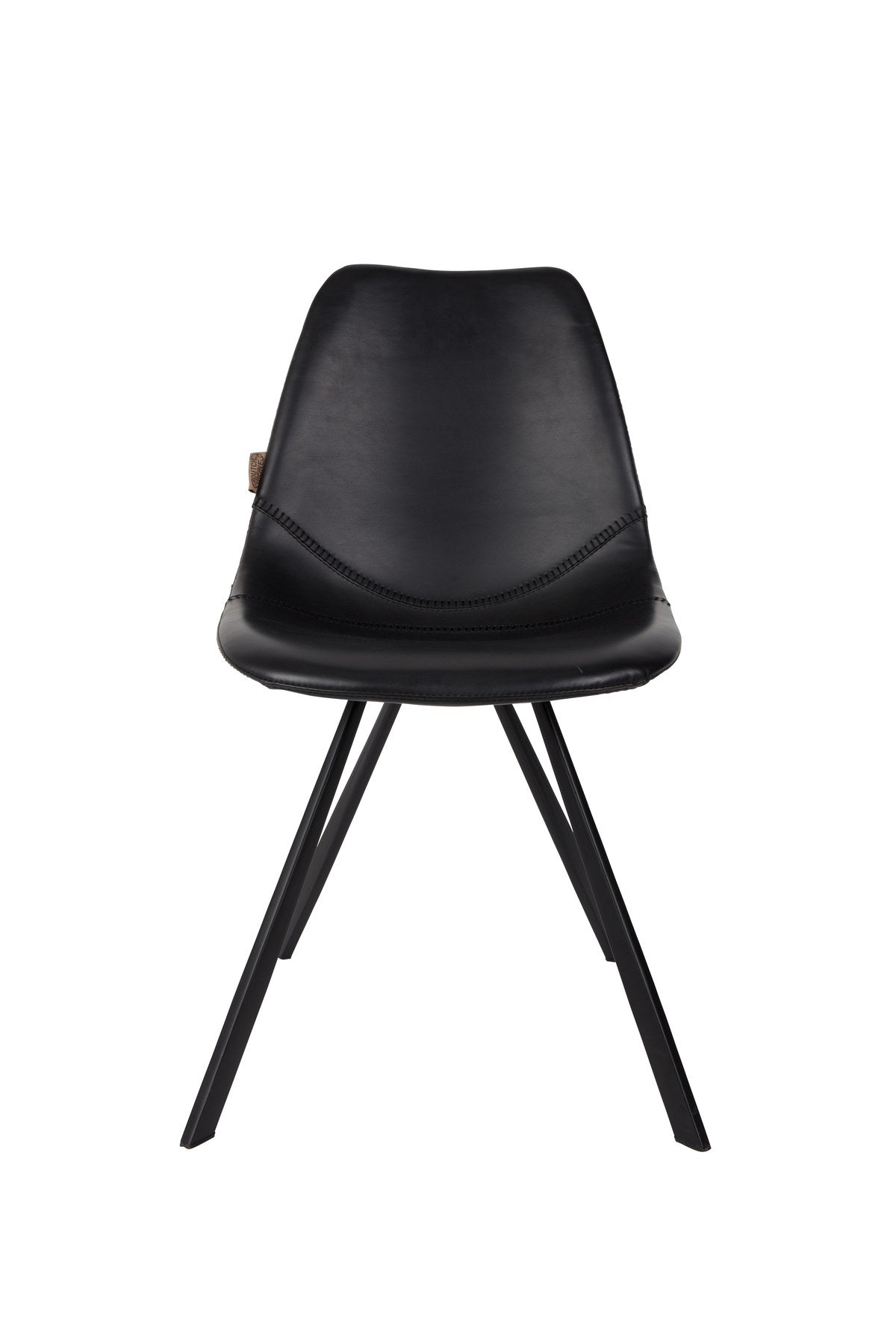 Stuhl Franky in Schwarz / Kunstleder präsentiert im Onlineshop von KAQTU Design AG. Stuhl ist von Dutchbone