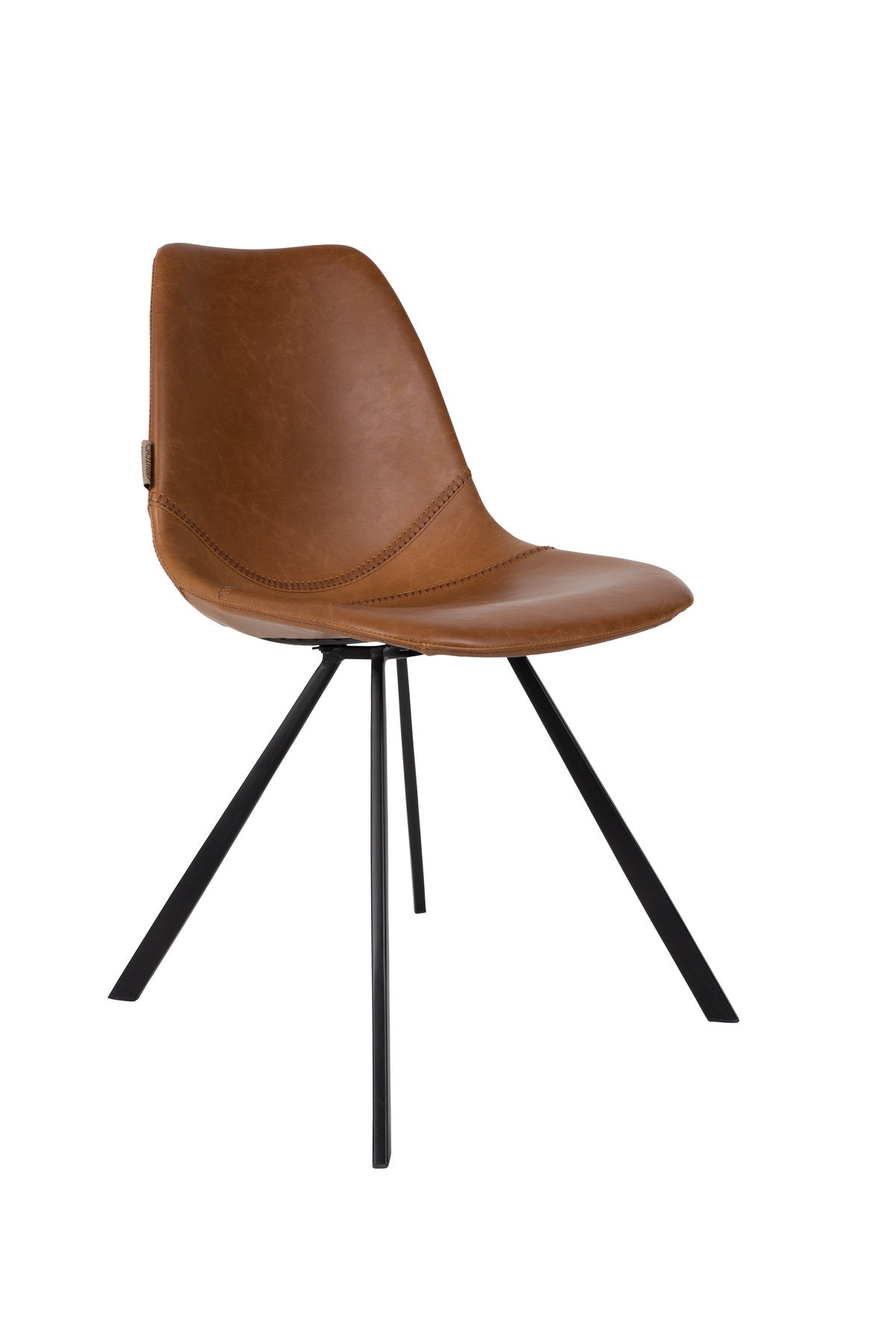 Stuhl Franky in Braun / Kunstleder präsentiert im Onlineshop von KAQTU Design AG. Stuhl ist von Dutchbone