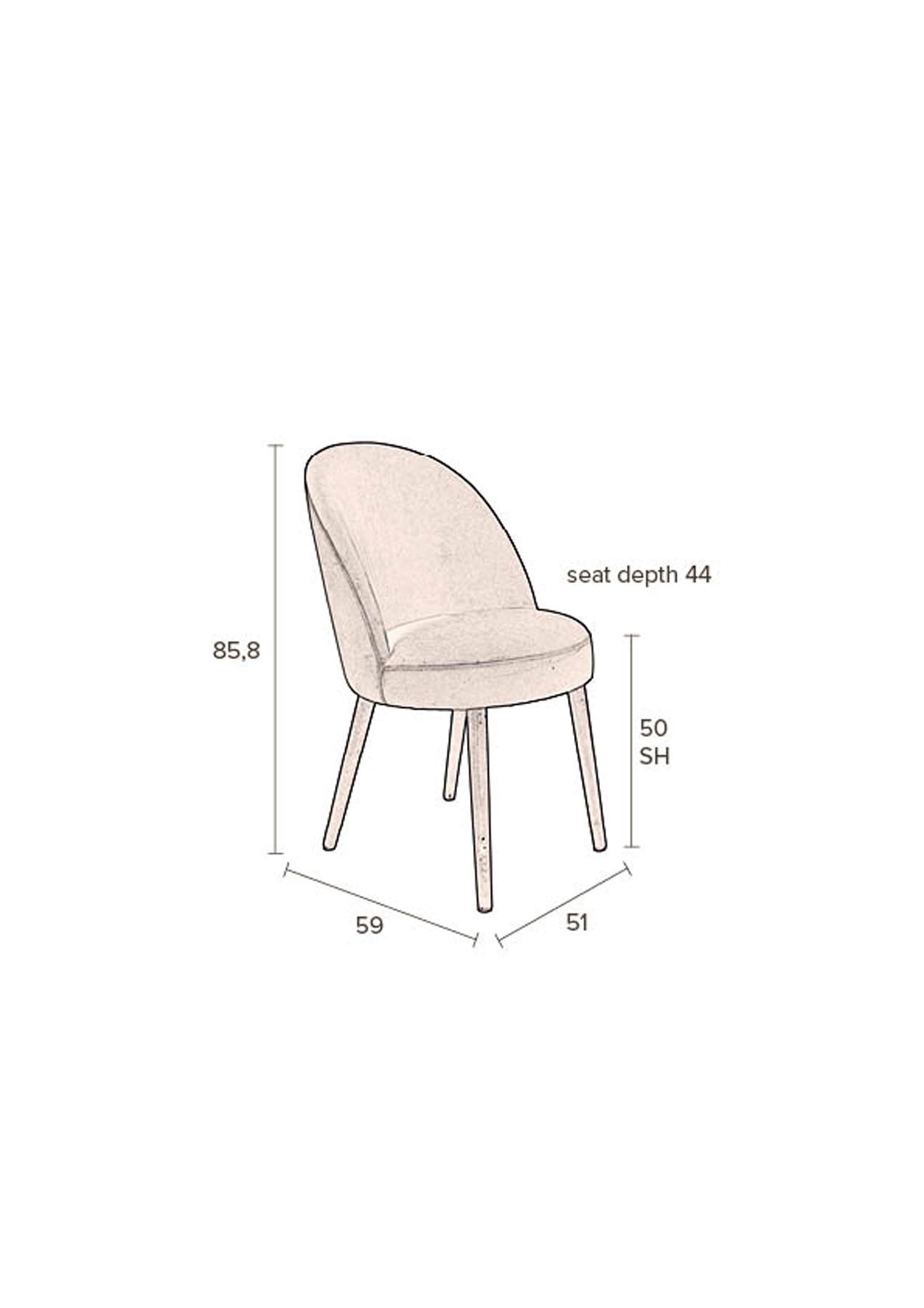 Stuhl Barbara in Petrol präsentiert im Onlineshop von KAQTU Design AG. Stuhl ist von Dutchbone