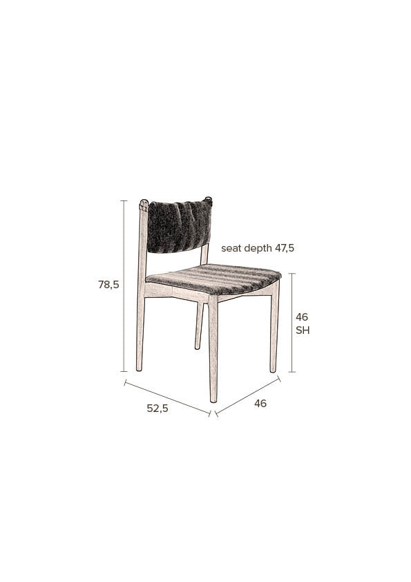 Stuhl Torrance in Mehrfarbig präsentiert im Onlineshop von KAQTU Design AG. Stuhl ist von Dutchbone