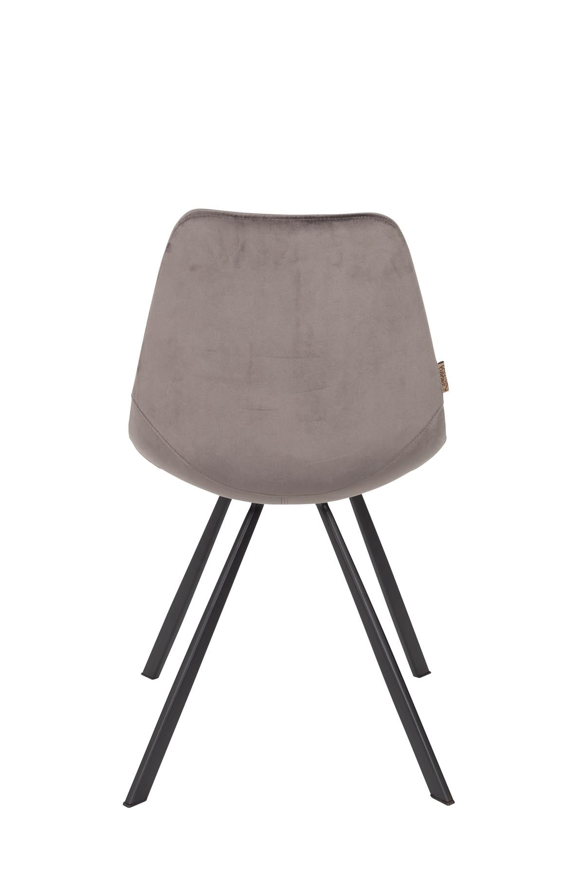 Stuhl Franky Velvet in Grau präsentiert im Onlineshop von KAQTU Design AG. Stuhl ist von Dutchbone
