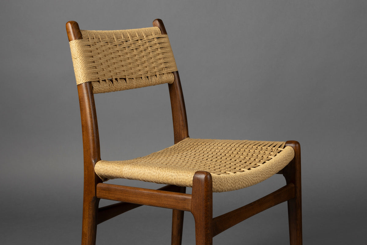 Stuhl Cecile in Braun präsentiert im Onlineshop von KAQTU Design AG. Stuhl ist von Dutchbone