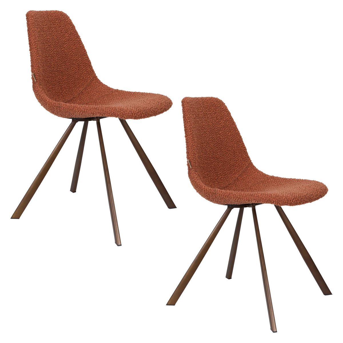 Franky Stuhl Bouclé in Schwarz präsentiert im Onlineshop von KAQTU Design AG. Stuhl ist von Dutchbone