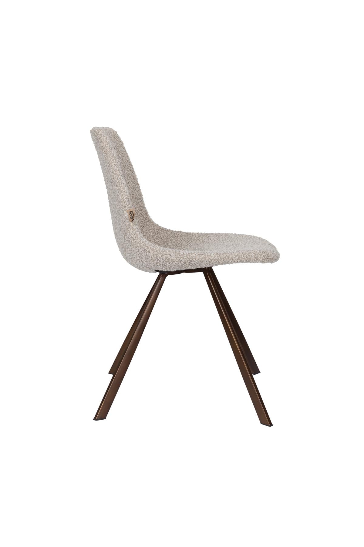 Franky Stuhl Bouclé in Schwarz präsentiert im Onlineshop von KAQTU Design AG. Stuhl ist von Dutchbone