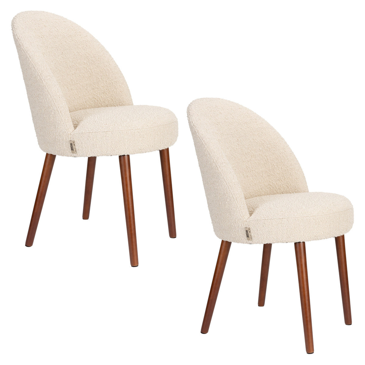 Stuhl Barbara Boucle Beige in Beige präsentiert im Onlineshop von KAQTU Design AG. Stuhl ist von Dutchbone