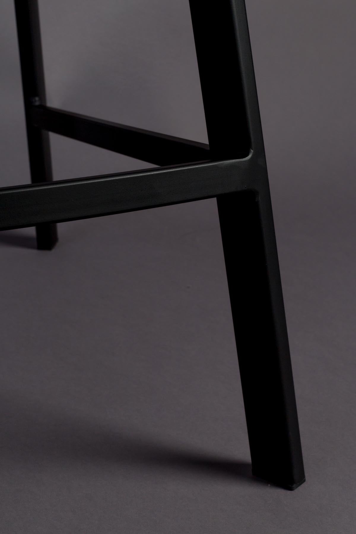 Barstuhl Franky Velvet in Grau präsentiert im Onlineshop von KAQTU Design AG. Barstuhl ist von Dutchbone