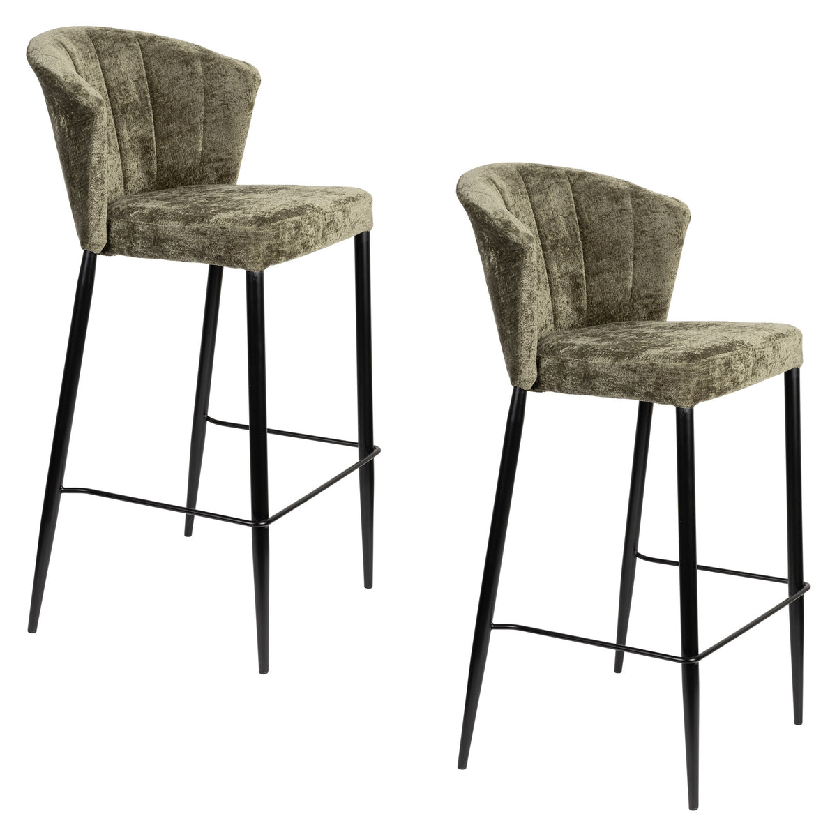 Barhocker Georgia Grün in Grün präsentiert im Onlineshop von KAQTU Design AG. Barstuhl ist von Dutchbone