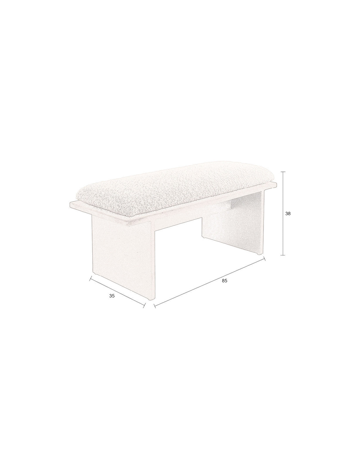 Bank Shiho in Braun präsentiert im Onlineshop von KAQTU Design AG. Sitzbank ist von Dutchbone