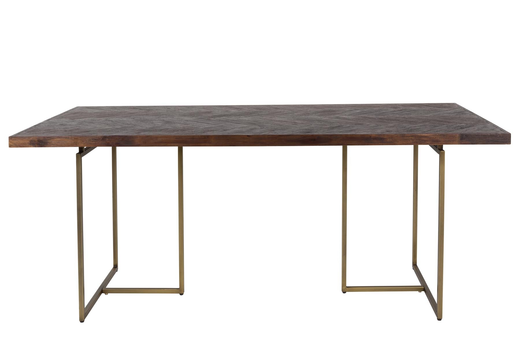 Tisch Class in Braun/Messing präsentiert im Onlineshop von KAQTU Design AG. Esstisch ist von Dutchbone