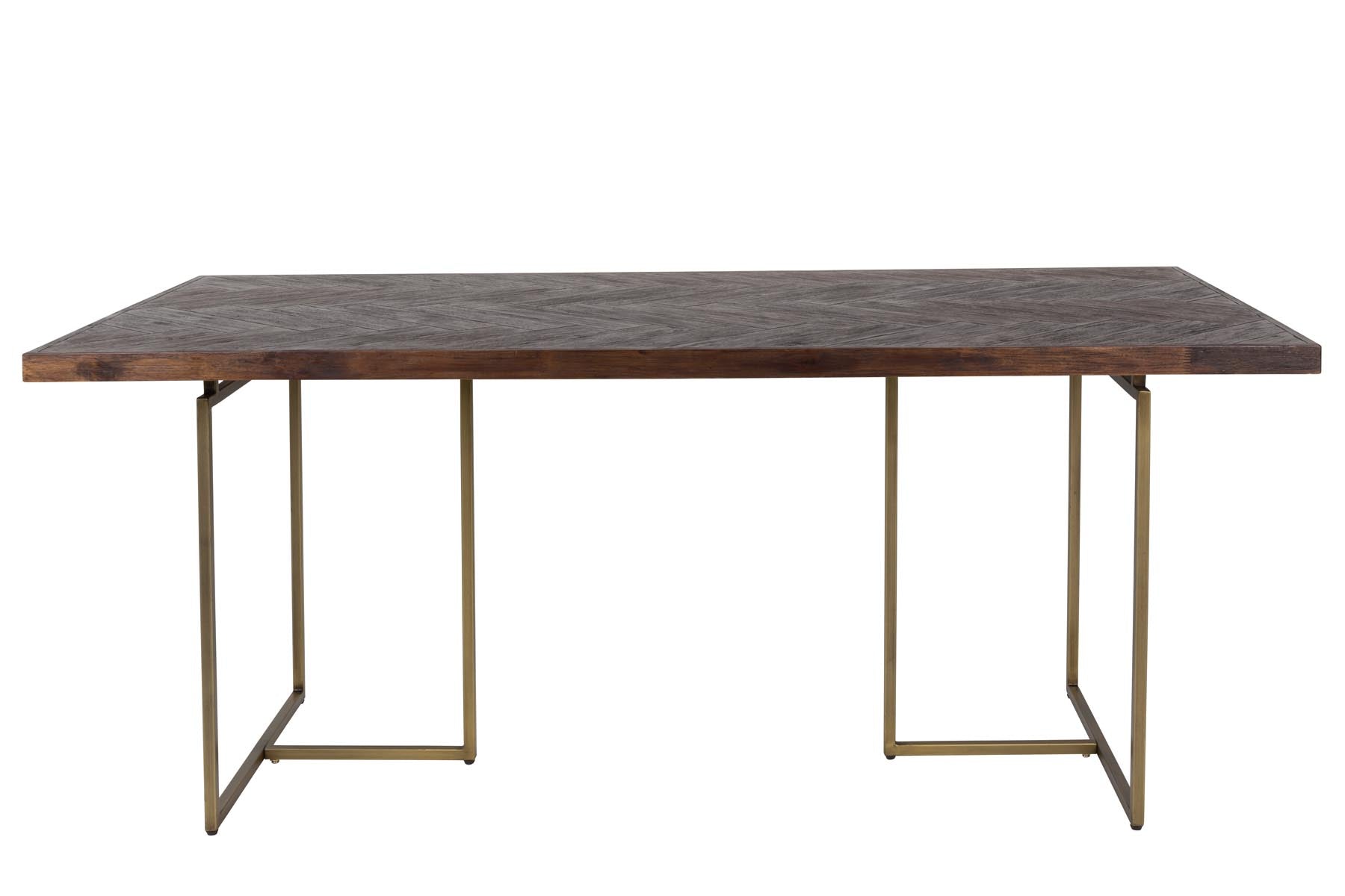 Tisch Class in Braun/Messing präsentiert im Onlineshop von KAQTU Design AG. Esstisch ist von Dutchbone