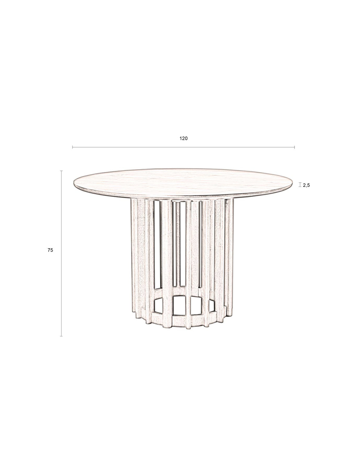 Tisch Barlet in Walnuss präsentiert im Onlineshop von KAQTU Design AG. Esstisch ist von Dutchbone
