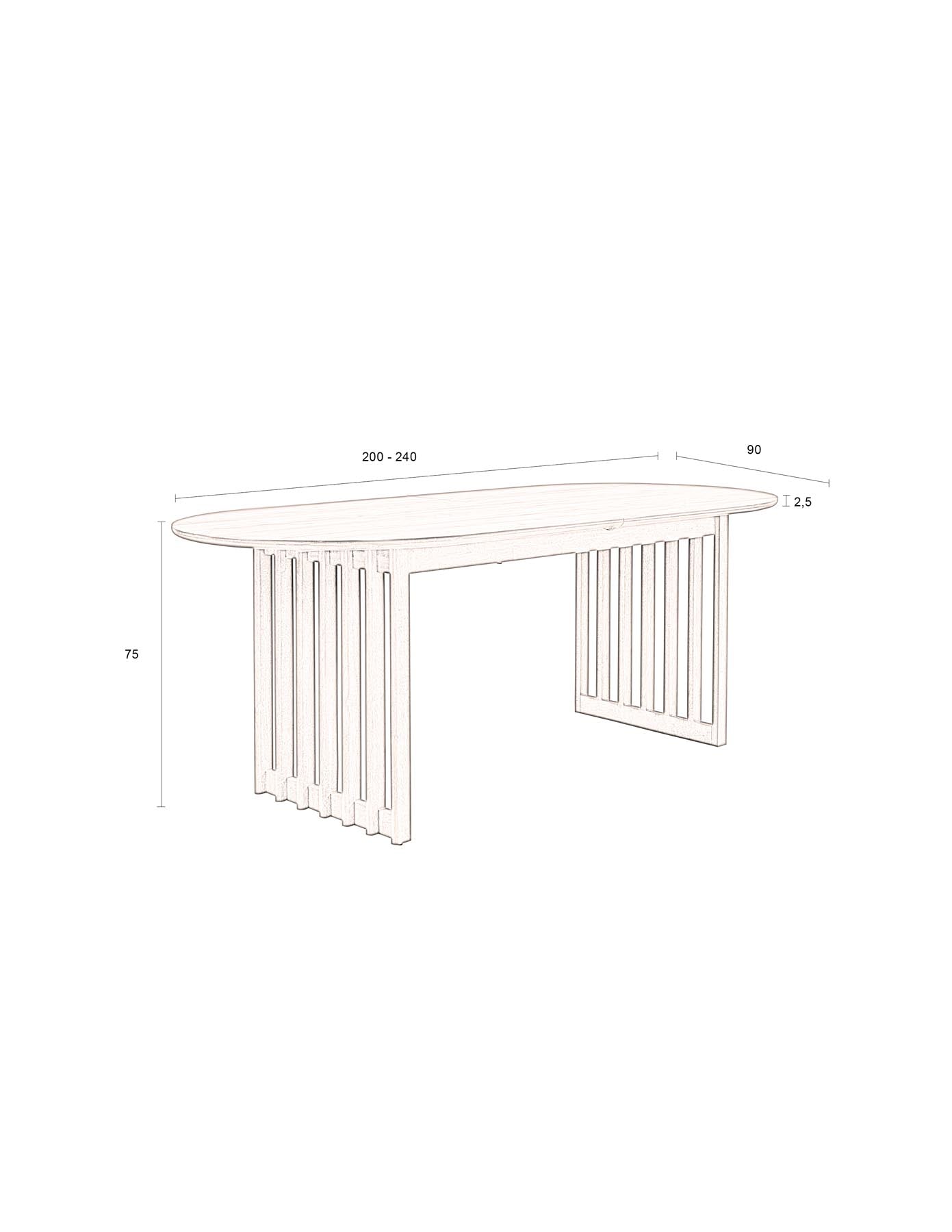 Tisch Barlet in Natur präsentiert im Onlineshop von KAQTU Design AG. Esstisch ist von Dutchbone