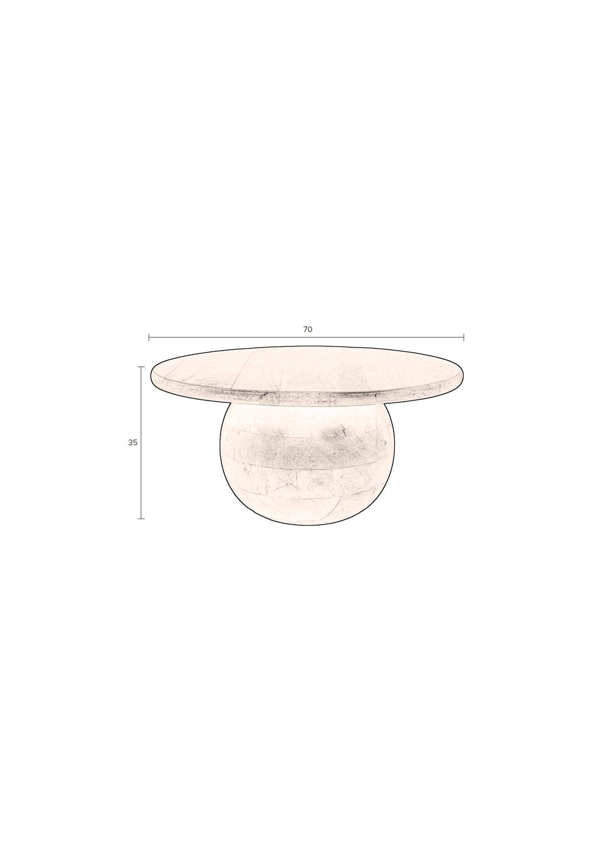 Couchtisch Oblivian in Braun präsentiert im Onlineshop von KAQTU Design AG. Couchtisch ist von Dutchbone