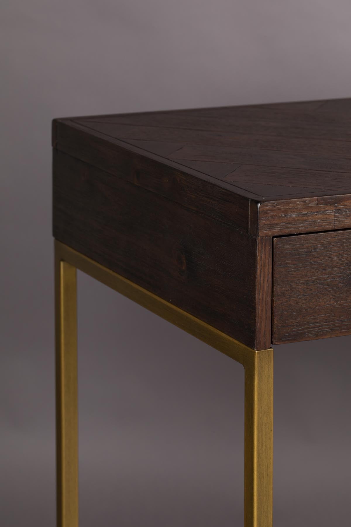 Konsolentisch Class in Braun/Messing präsentiert im Onlineshop von KAQTU Design AG. Schreibtisch ist von Dutchbone