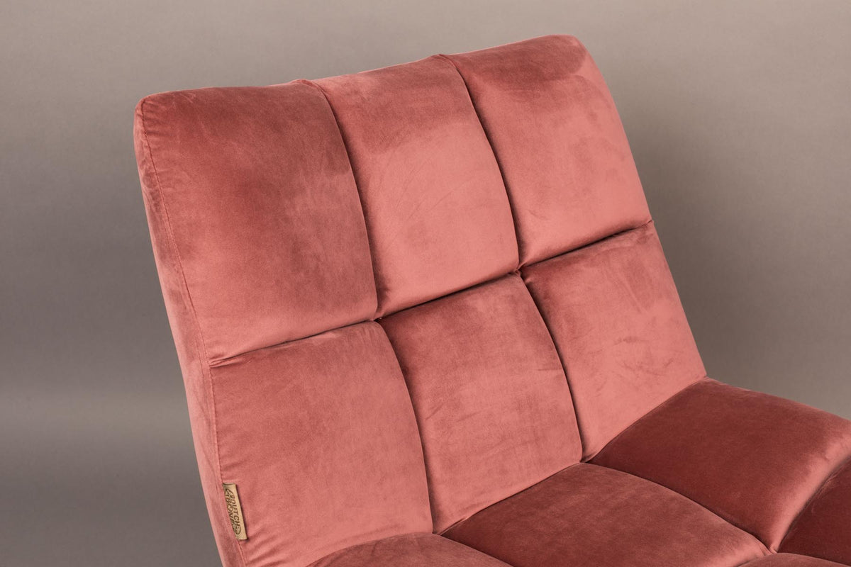 Loungesessel Bar Velvet in Altrosa präsentiert im Onlineshop von KAQTU Design AG. Sessel ist von Dutchbone