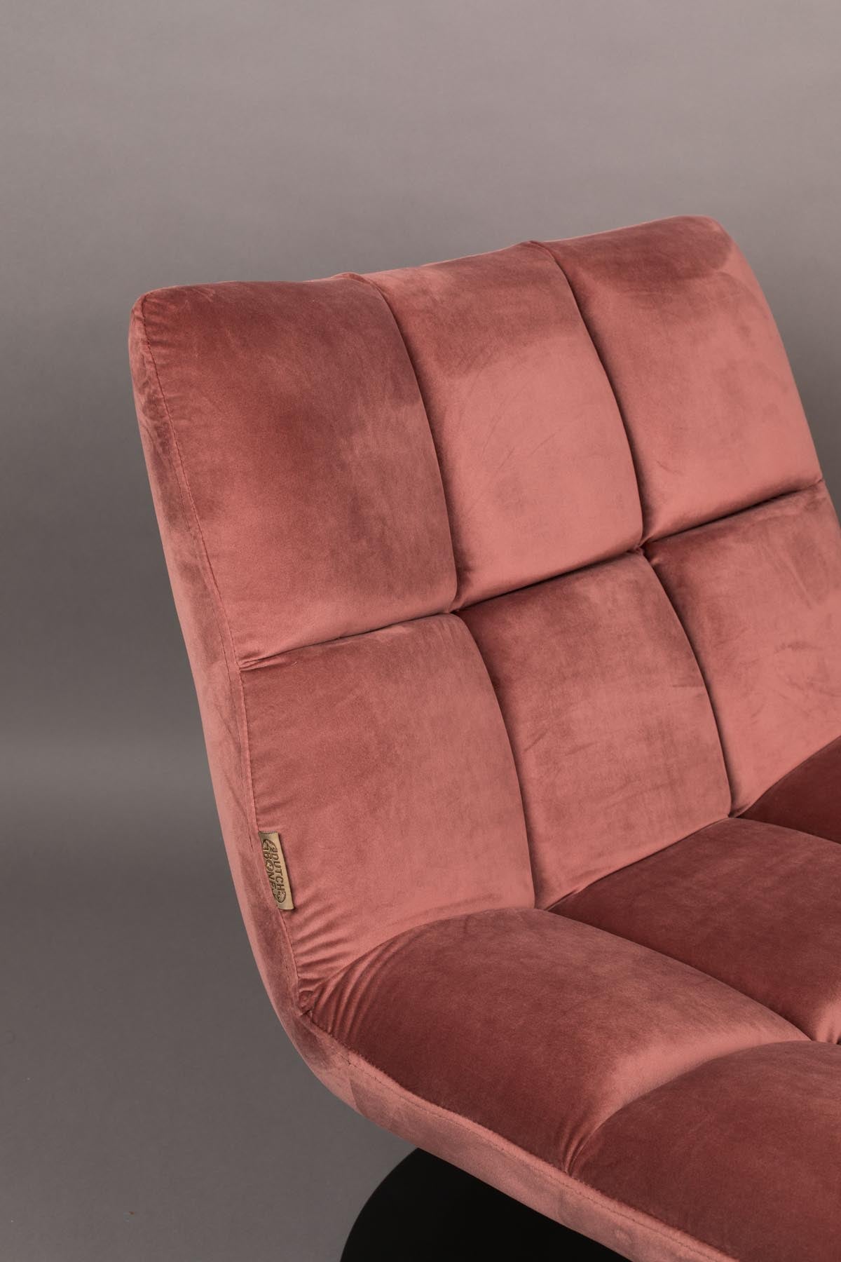 Loungesessel Bar Velvet in Altrosa präsentiert im Onlineshop von KAQTU Design AG. Sessel ist von Dutchbone