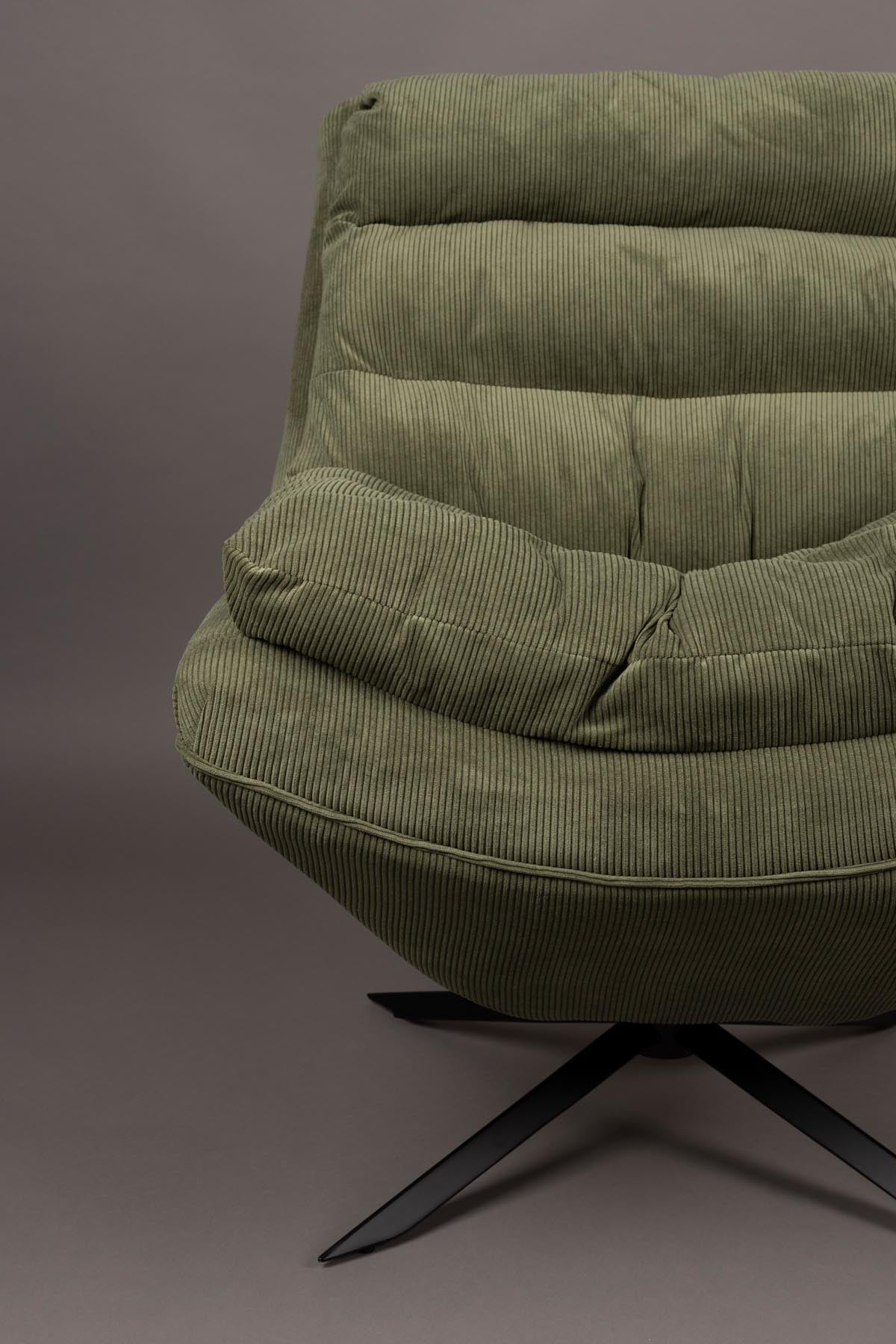 Loungesessel Vince in Grün präsentiert im Onlineshop von KAQTU Design AG. Sessel ist von Dutchbone