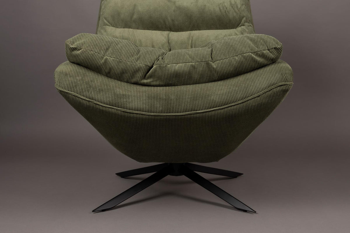 Loungesessel Vince in Grün präsentiert im Onlineshop von KAQTU Design AG. Sessel ist von Dutchbone