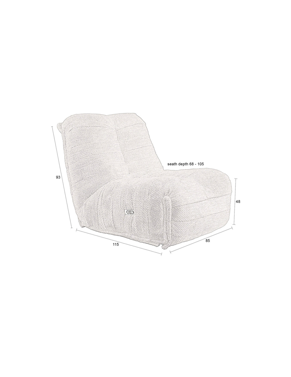 Hamilton Loungesessel Recliner in Braun präsentiert im Onlineshop von KAQTU Design AG. Sessel ist von Dutchbone