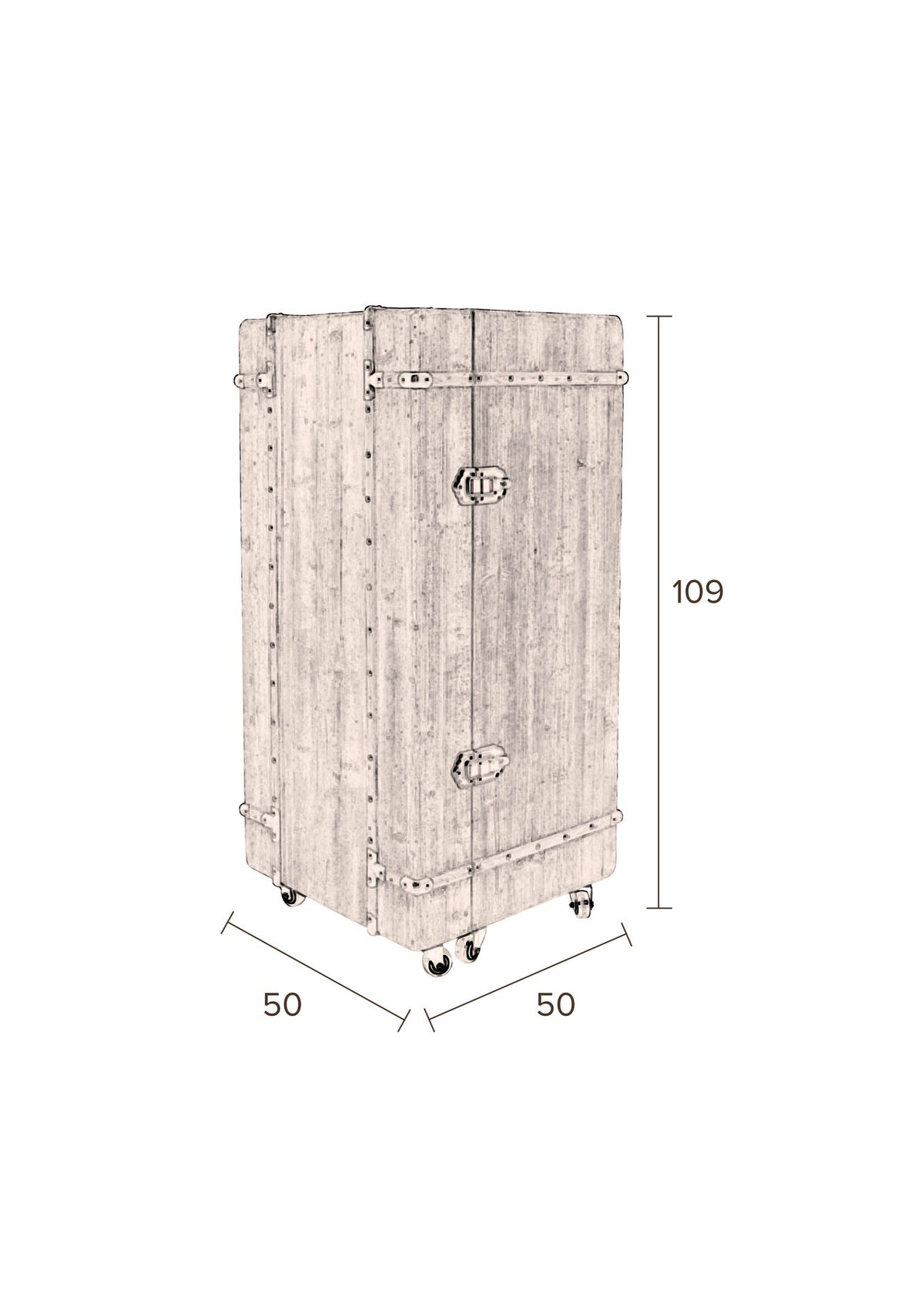 Cabinet Lico in Braun präsentiert im Onlineshop von KAQTU Design AG. Weinregal ist von Dutchbone