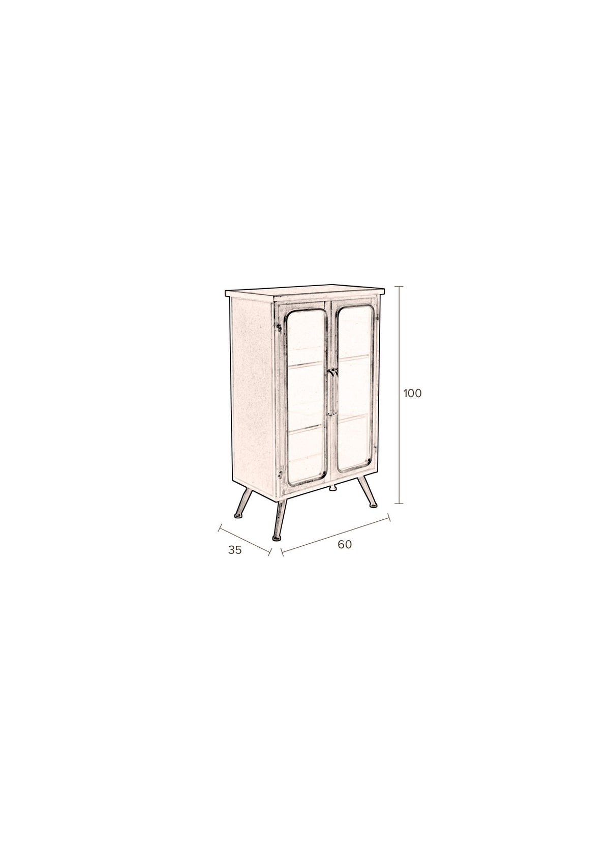 Cabinet Denza in Schwarz präsentiert im Onlineshop von KAQTU Design AG. Cabinet ist von Dutchbone