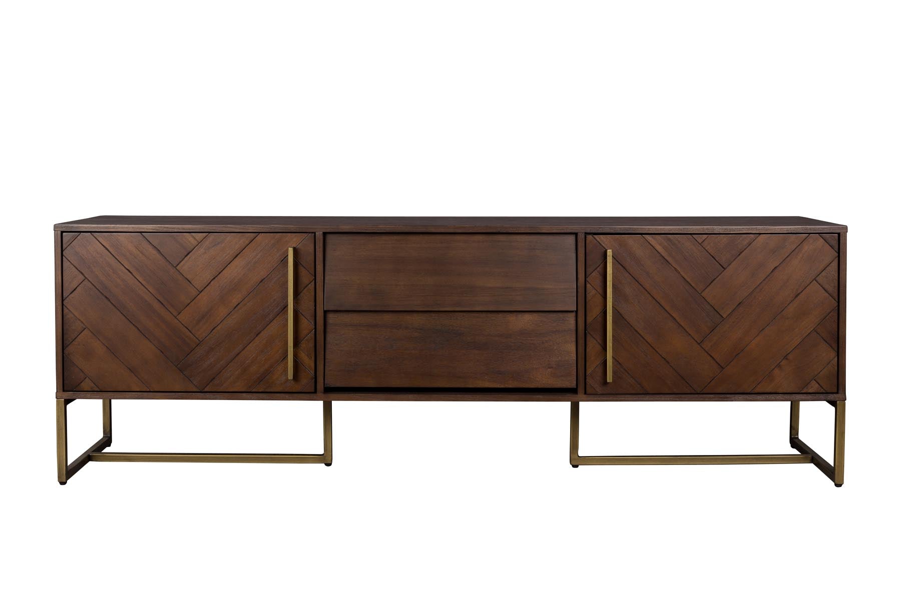 Sideboard Class Low in Braun/Messing präsentiert im Onlineshop von KAQTU Design AG. Sideboard ist von Dutchbone