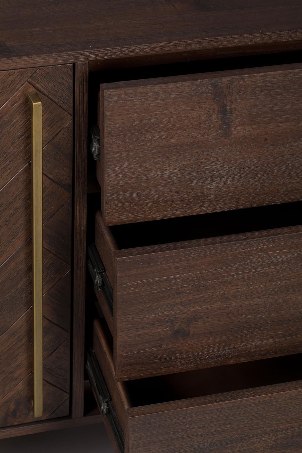 Sideboard Class High in Braun/Messing präsentiert im Onlineshop von KAQTU Design AG. Sideboard ist von Dutchbone