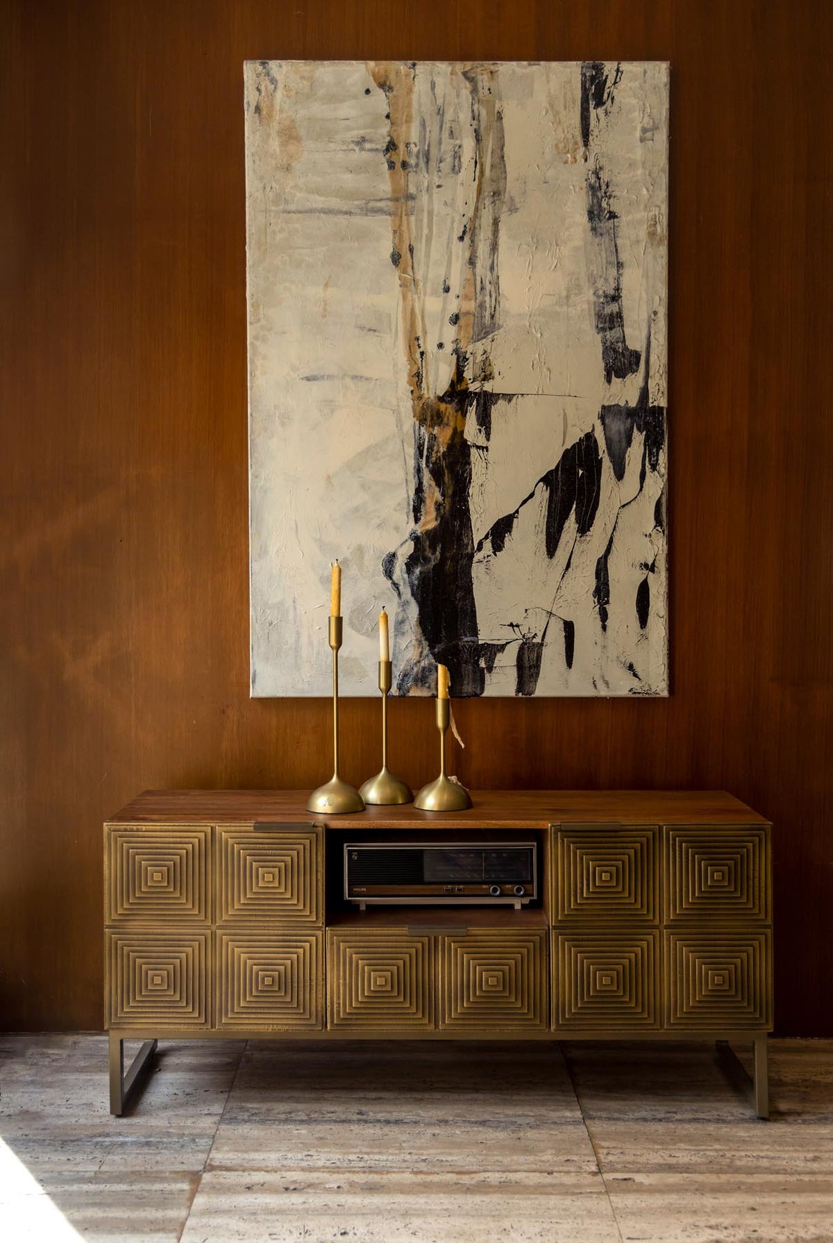 Sideboard Volan in Gold präsentiert im Onlineshop von KAQTU Design AG. Sideboard ist von Dutchbone