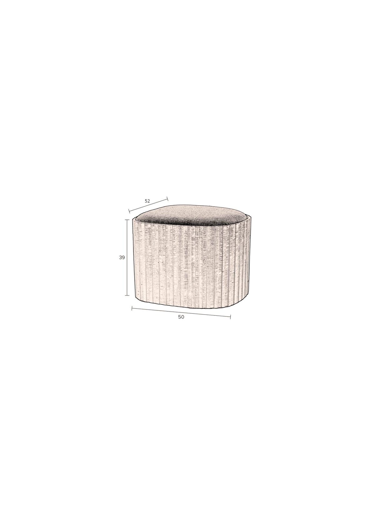 Sitzpouf mit Stauraum Bay Low in Braun präsentiert im Onlineshop von KAQTU Design AG. Pouf ist von Dutchbone
