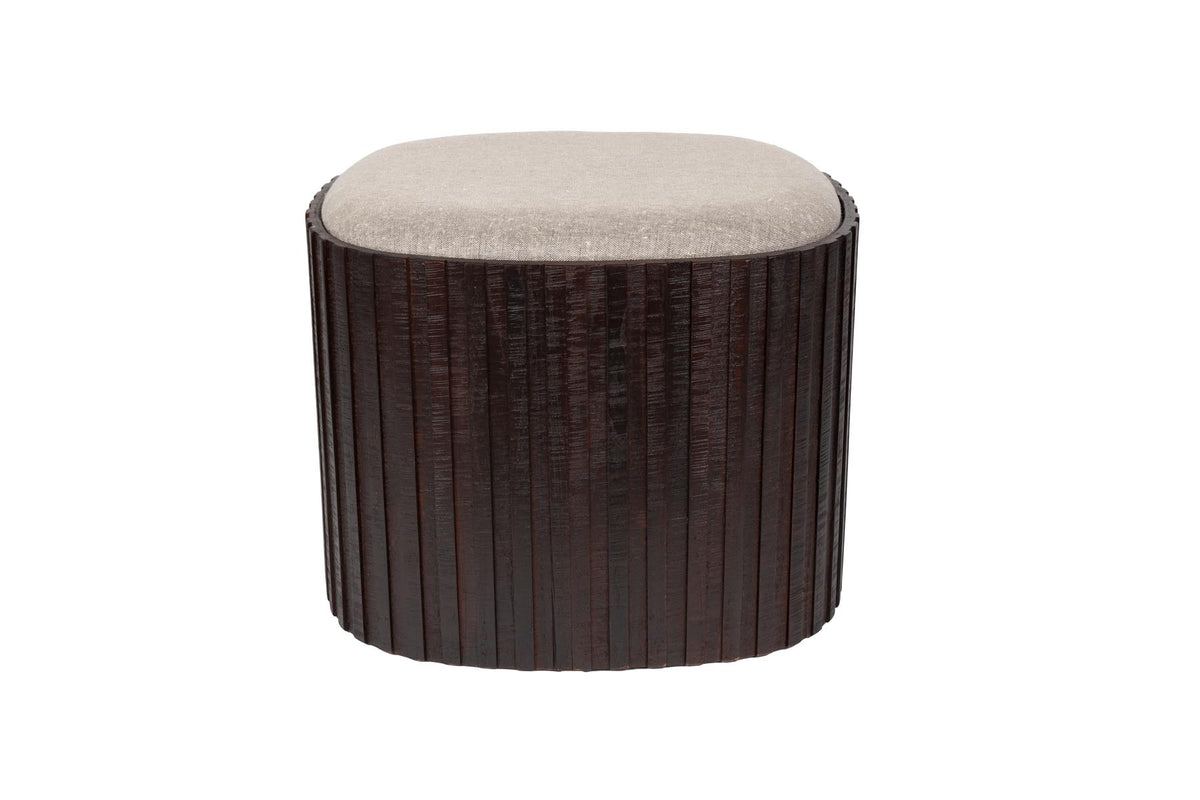 Sitzpouf mit Stauraum Bay Low in Braun präsentiert im Onlineshop von KAQTU Design AG. Pouf ist von Dutchbone