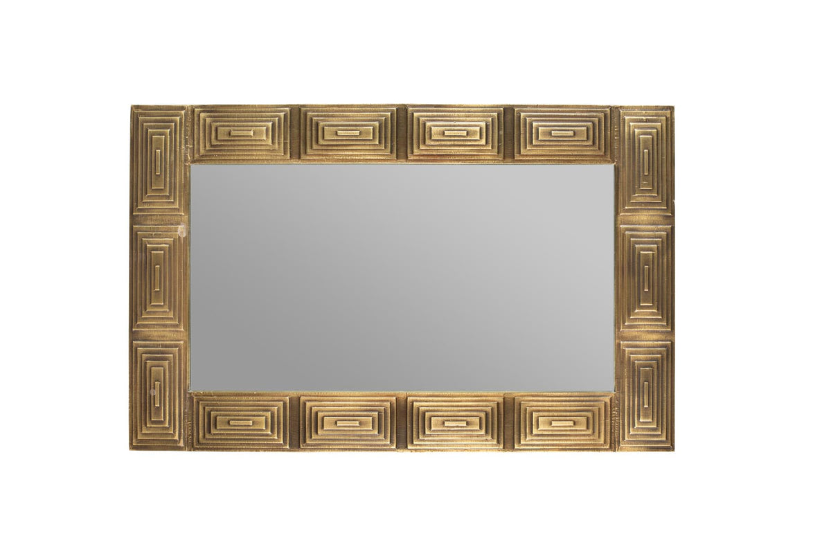 Spiegel Volan in Gold präsentiert im Onlineshop von KAQTU Design AG. Wandspiegel ist von Dutchbone