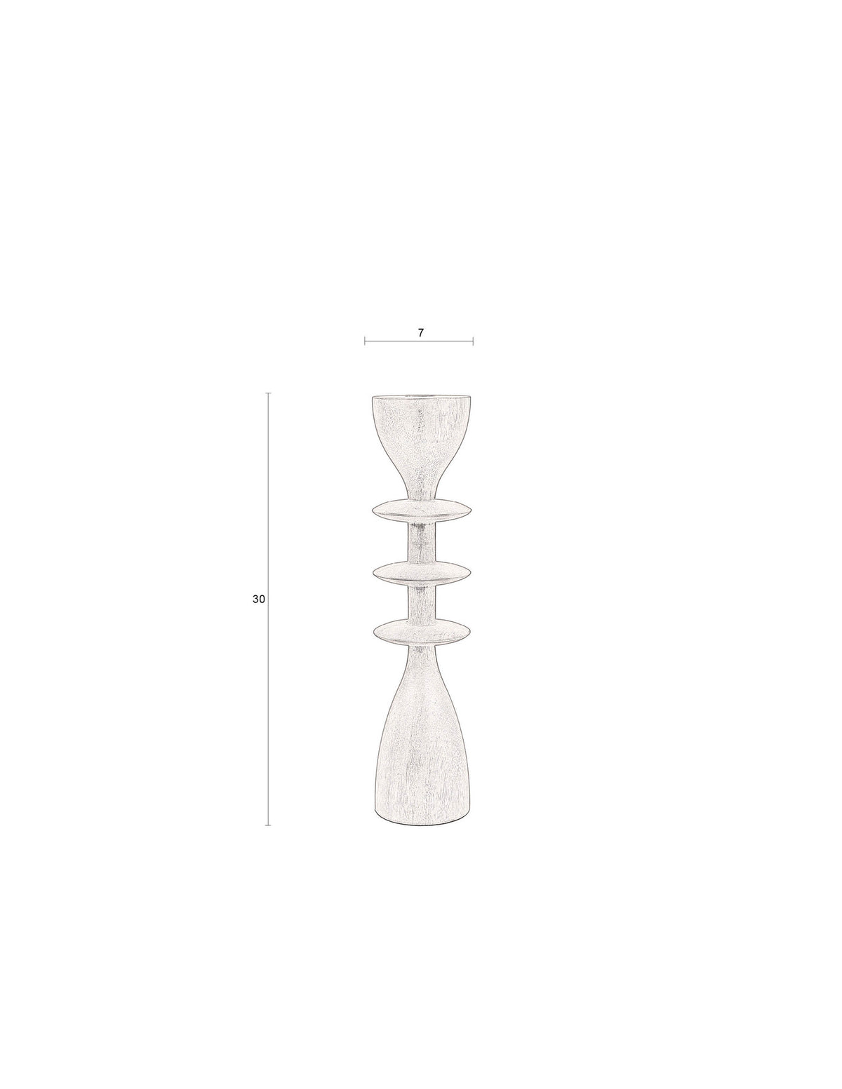 Kerzenhalter Pernilla in Braun präsentiert im Onlineshop von KAQTU Design AG. Kerzenständer ist von Dutchbone