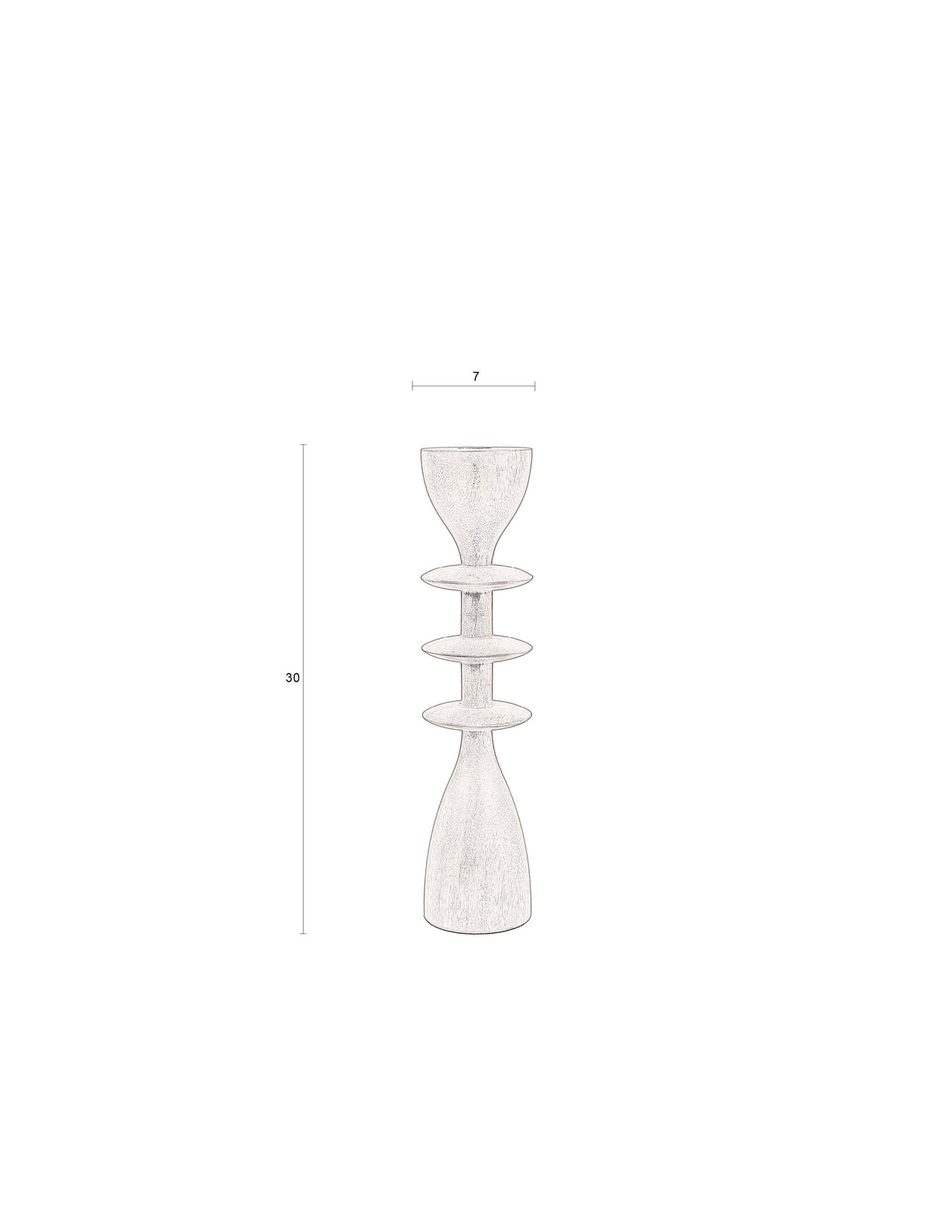 Kerzenhalter Pernilla in Braun präsentiert im Onlineshop von KAQTU Design AG. Kerzenständer ist von Dutchbone