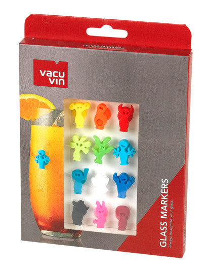 VACU VIN Glasmarker 12 Stück in Assortiert präsentiert im Onlineshop von KAQTU Design AG. Haushaltshilfen ist von VACUVIN